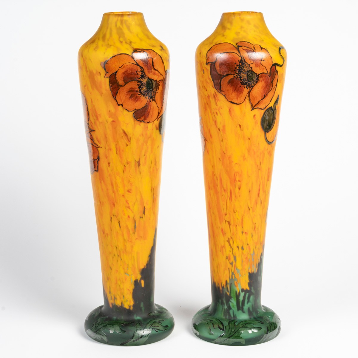 François Théodore Legras, Paire de vases aux Pavots-photo-2