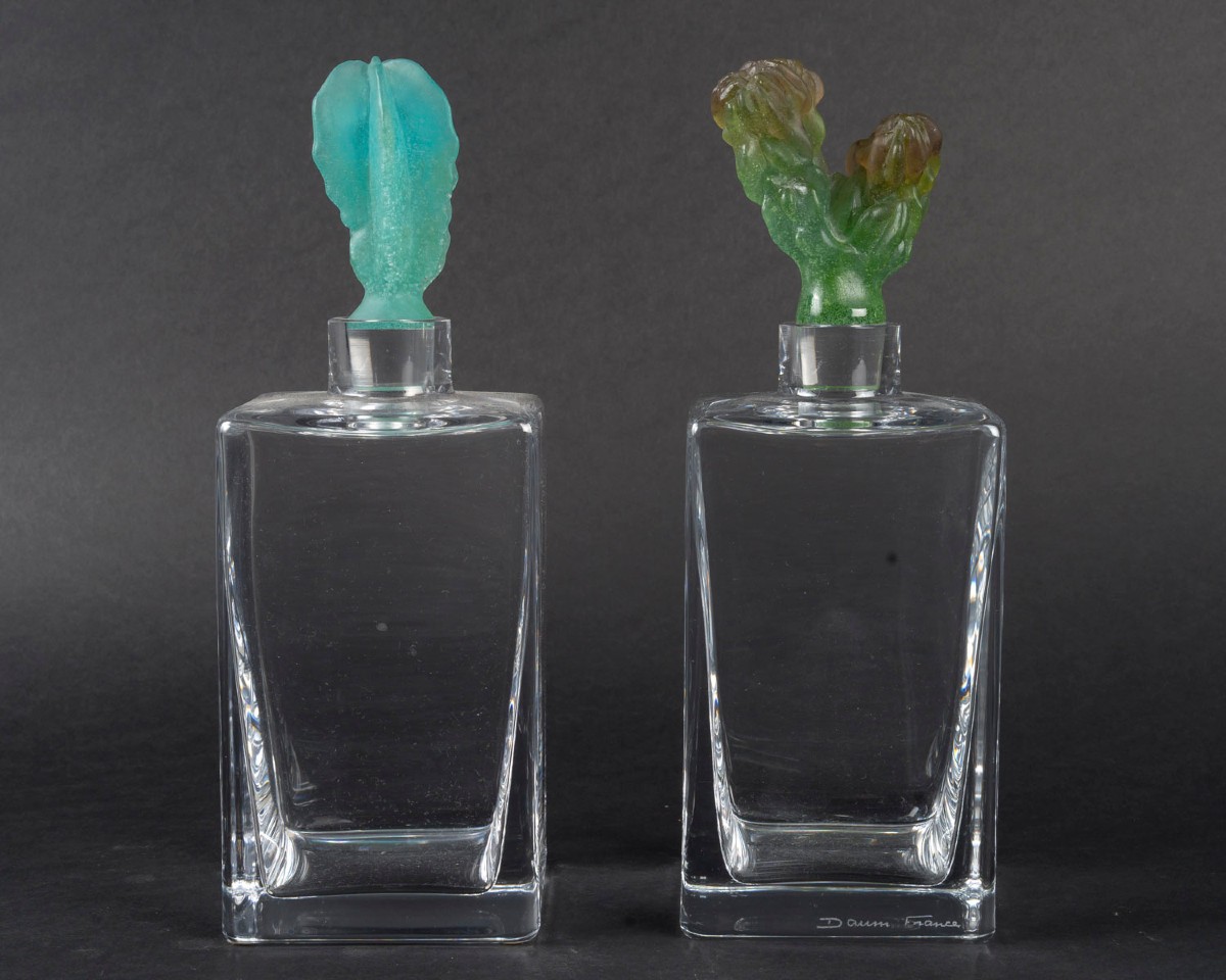 Proantic: Hilton Mc Connico For Daum France, Cactus Model Decanter Duo