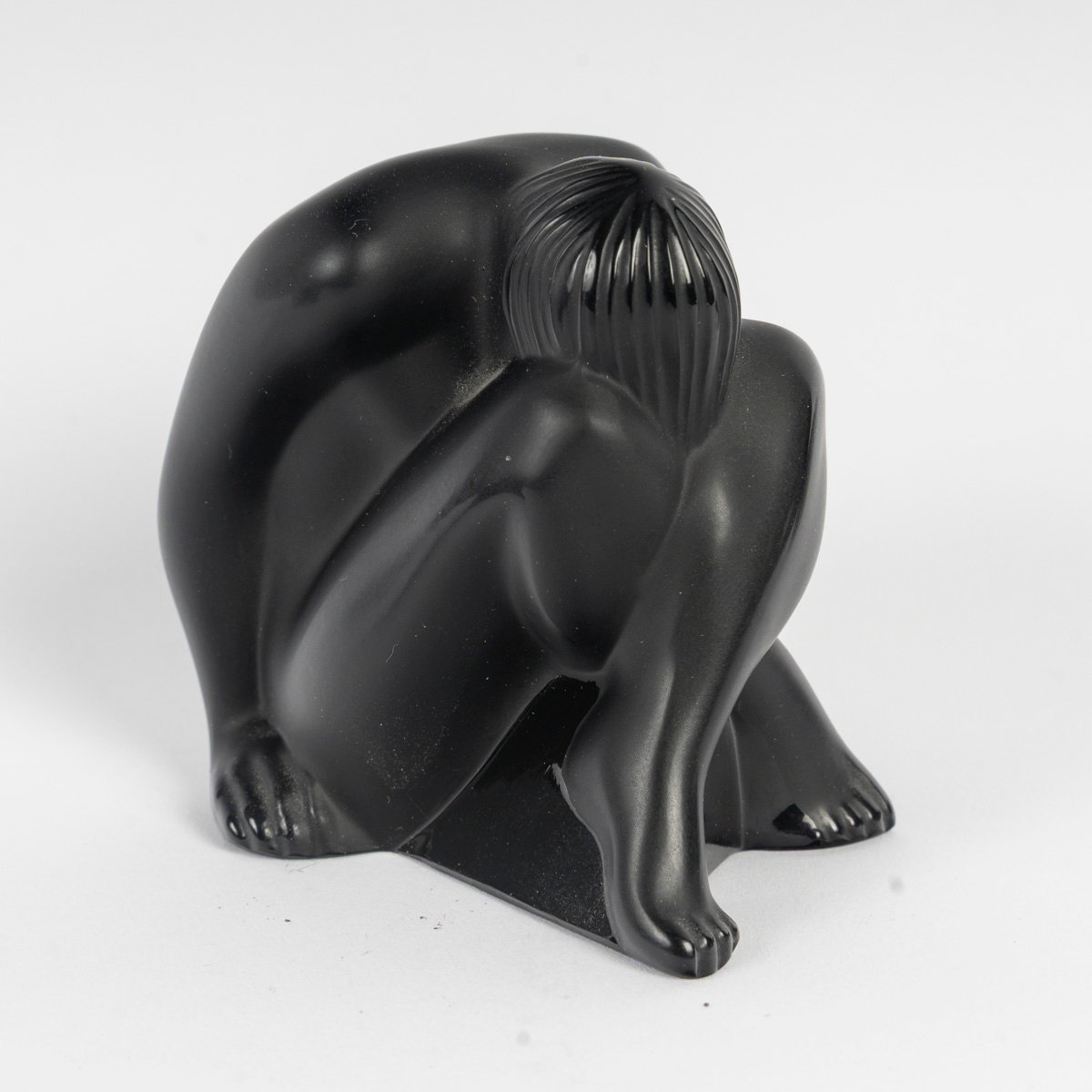 Lalique France, ensemble de 3 statuettes de Femmes nues, avec leurs boîtes d'origine-photo-4