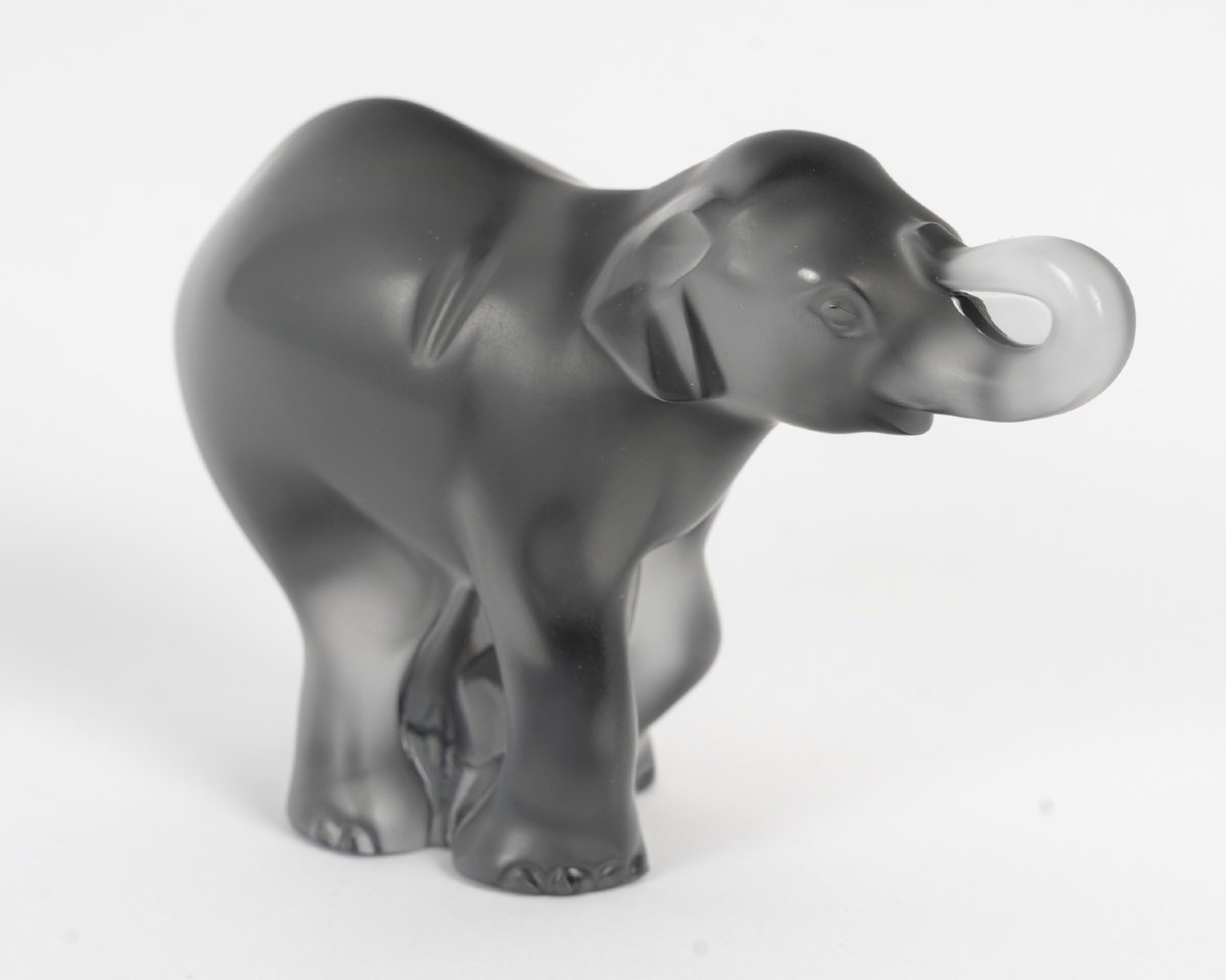 Lalique France, statuette élephanteau modèle Timori de Marie-Claude Lalique, boîte d'origine-photo-3