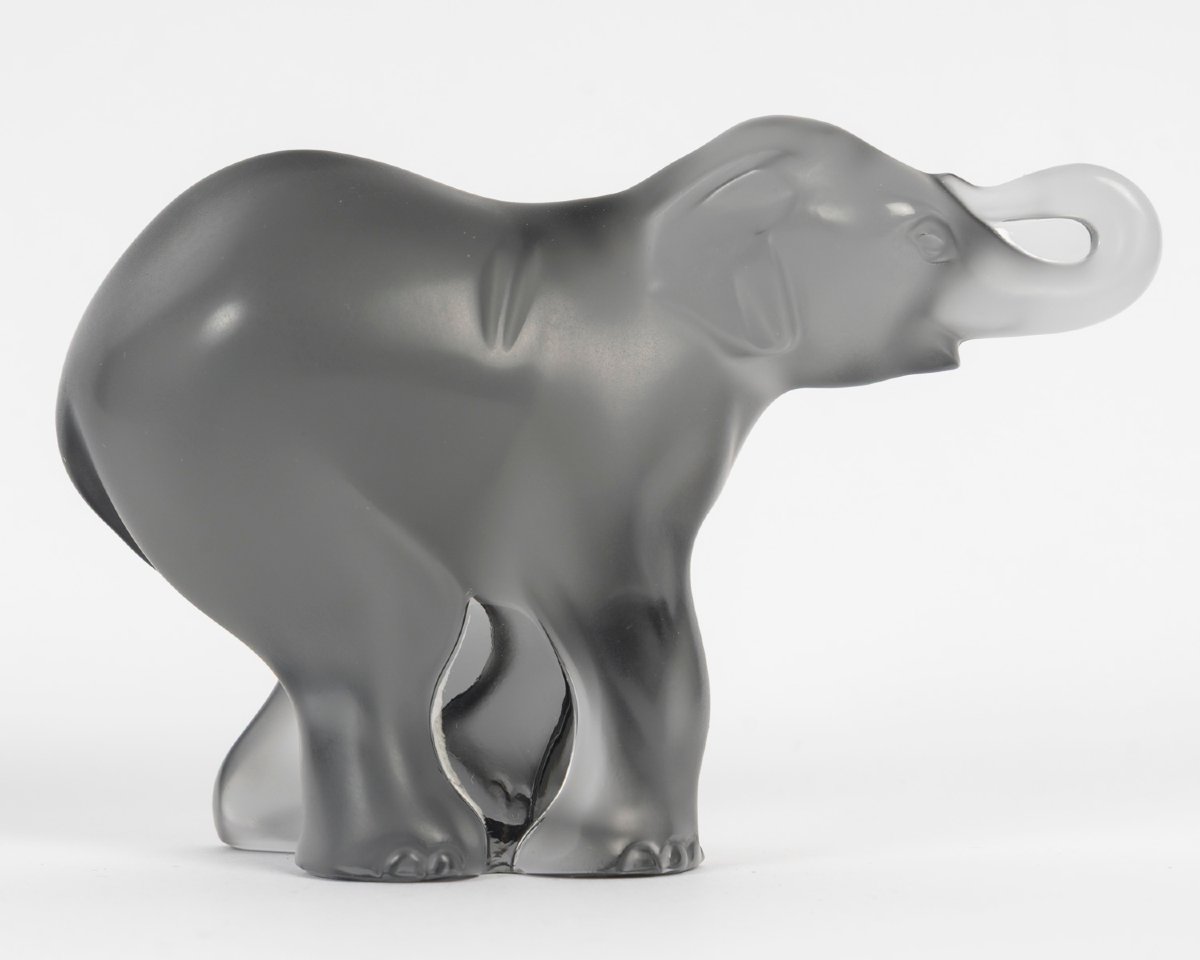 Lalique France, statuette élephanteau modèle Timori de Marie-Claude Lalique, boîte d'origine-photo-1