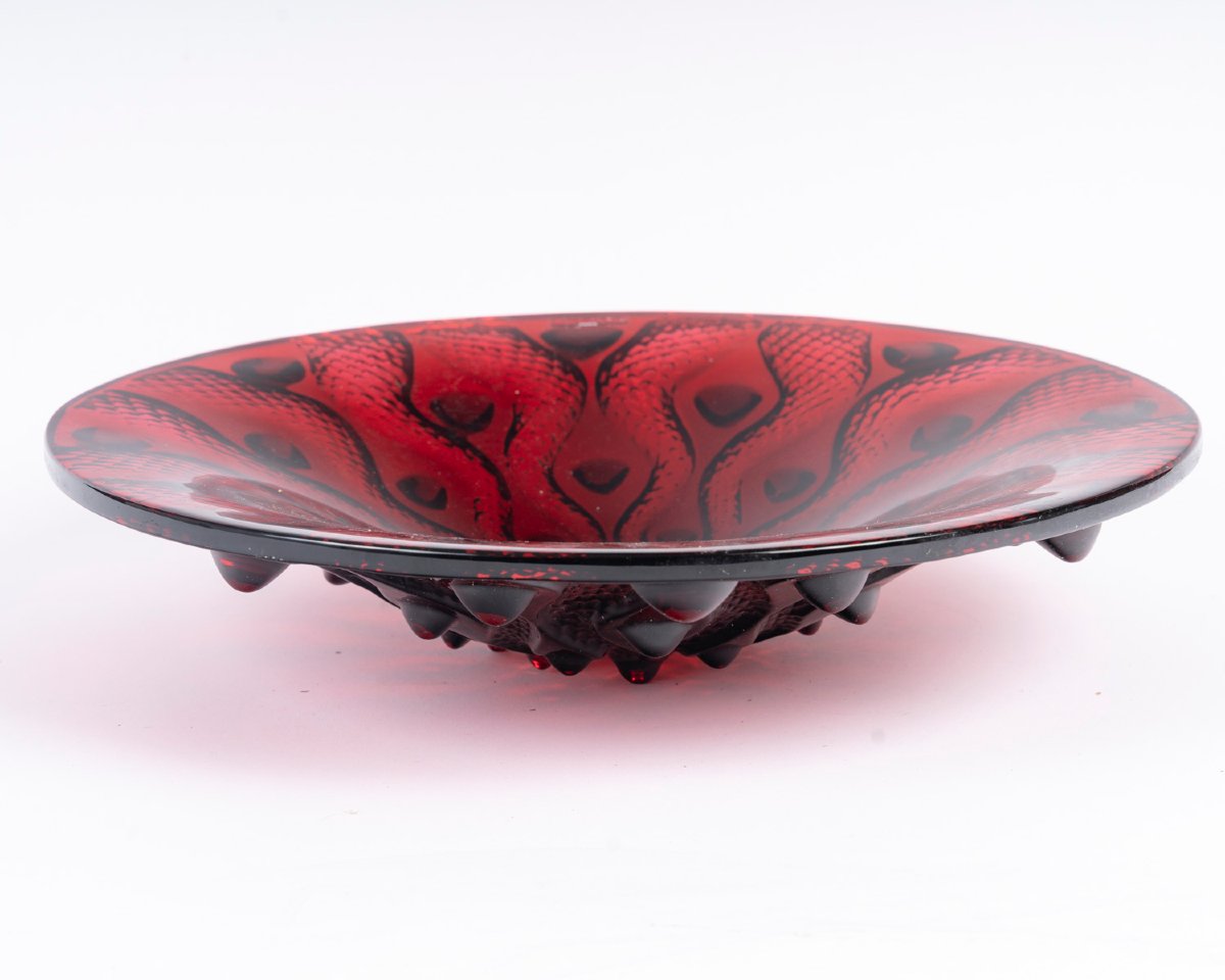 Maison Lalique France, coupe modèle Serpentine dans sa boîte d'origine-photo-2