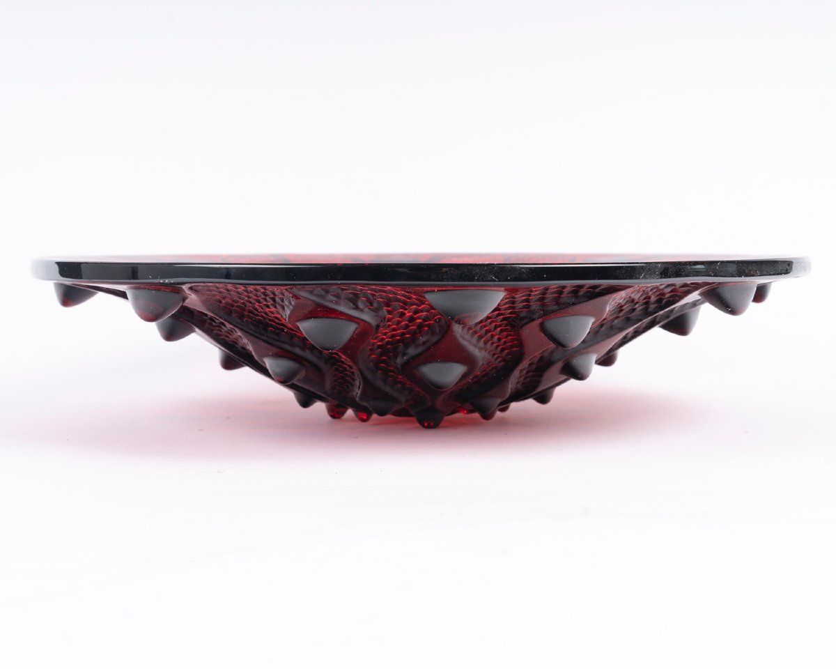 Maison Lalique France, coupe modèle Serpentine dans sa boîte d'origine-photo-3