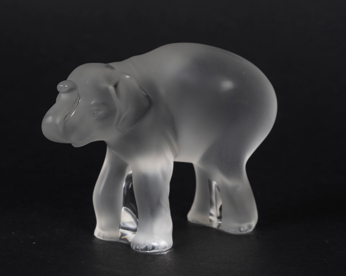 Maison Lalique sculpture Famille d'Eléphants Sumatra-photo-3