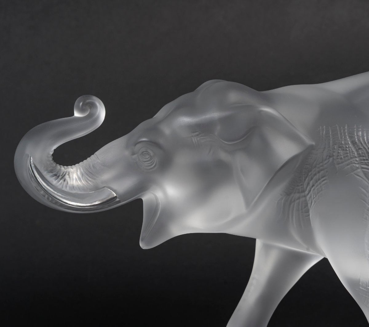 Maison Lalique sculpture Famille d'Eléphants Sumatra-photo-4