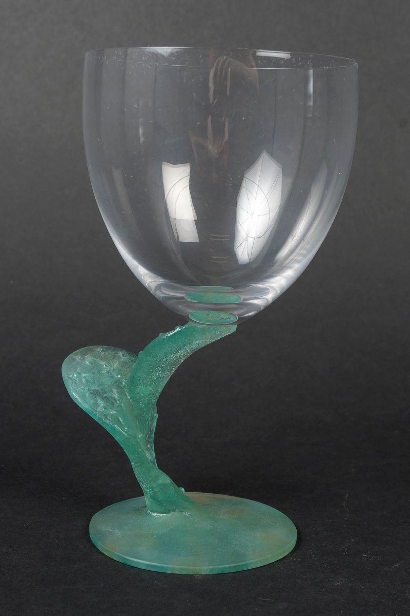 Mac Connico For Daum, 9 Cactus-style Water Glasses-photo-3