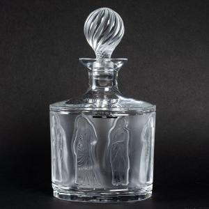 Lalique France, Carafe à Whisky Modèle "Femmes  Antiques" crée par Marc Lalique