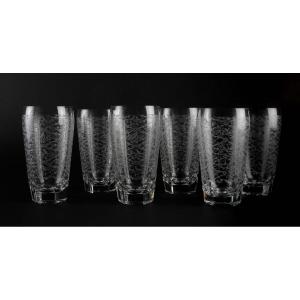 Cristallerie Baccarat Ensemble De 6 Chopes 