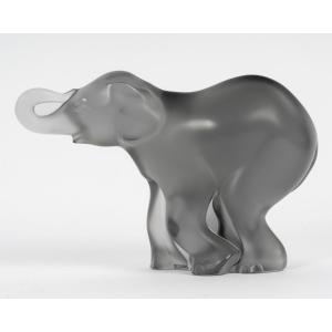 Lalique France, Timori Model Elephant Statuette By Marie-claude Lalique, Original Box