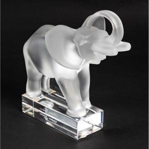 Lalique, Elephant Paperweight.