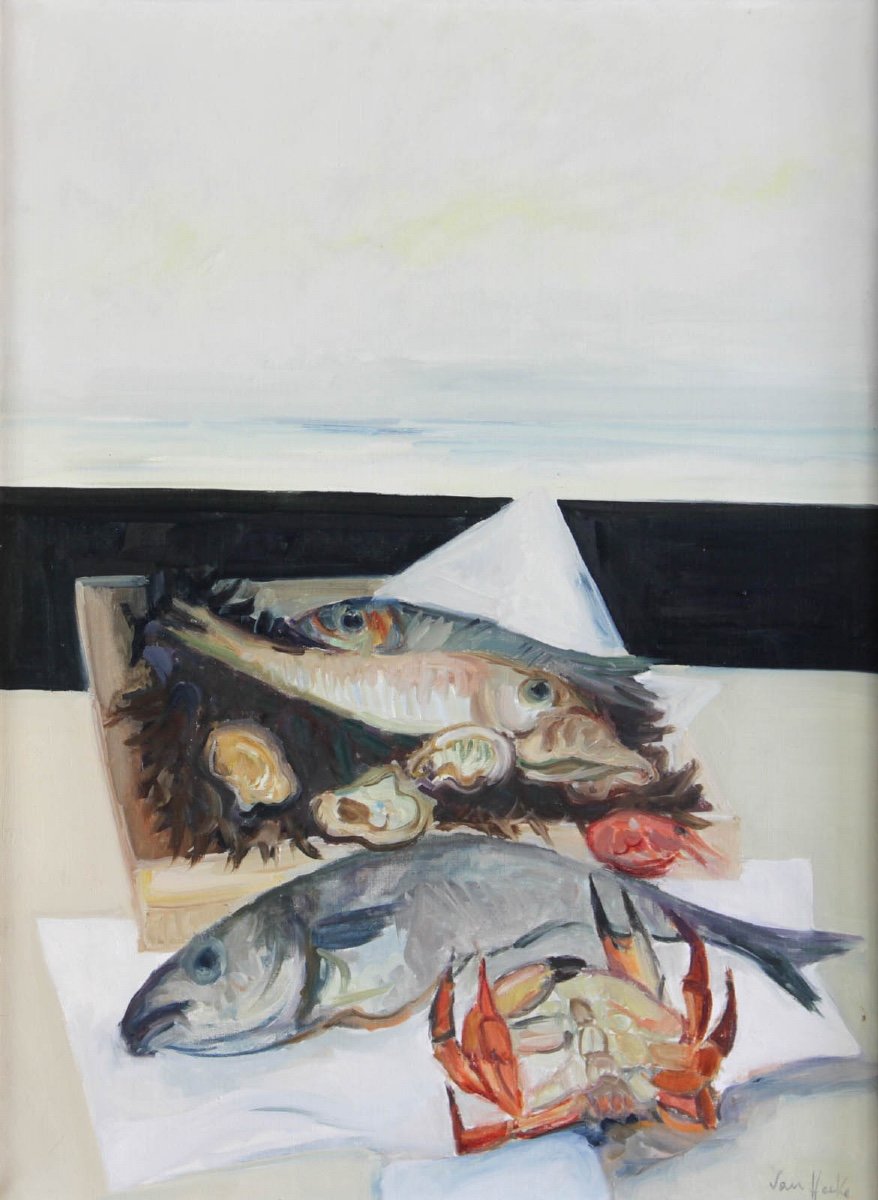 Arthur Van Hecke (1924-2003): Still Life With Fish