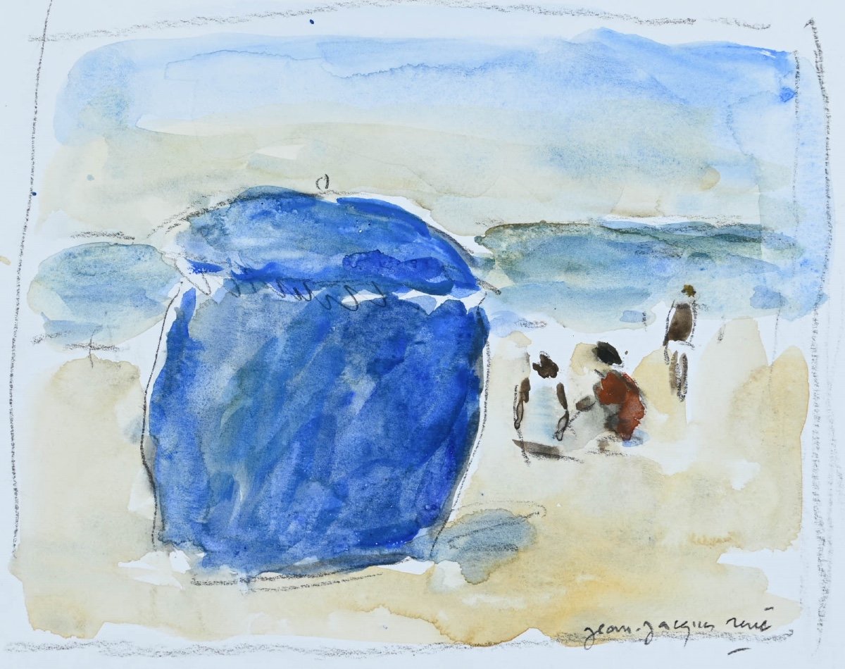 Jean-jacques Rene (born In 1943): The Blue Tent-photo-2