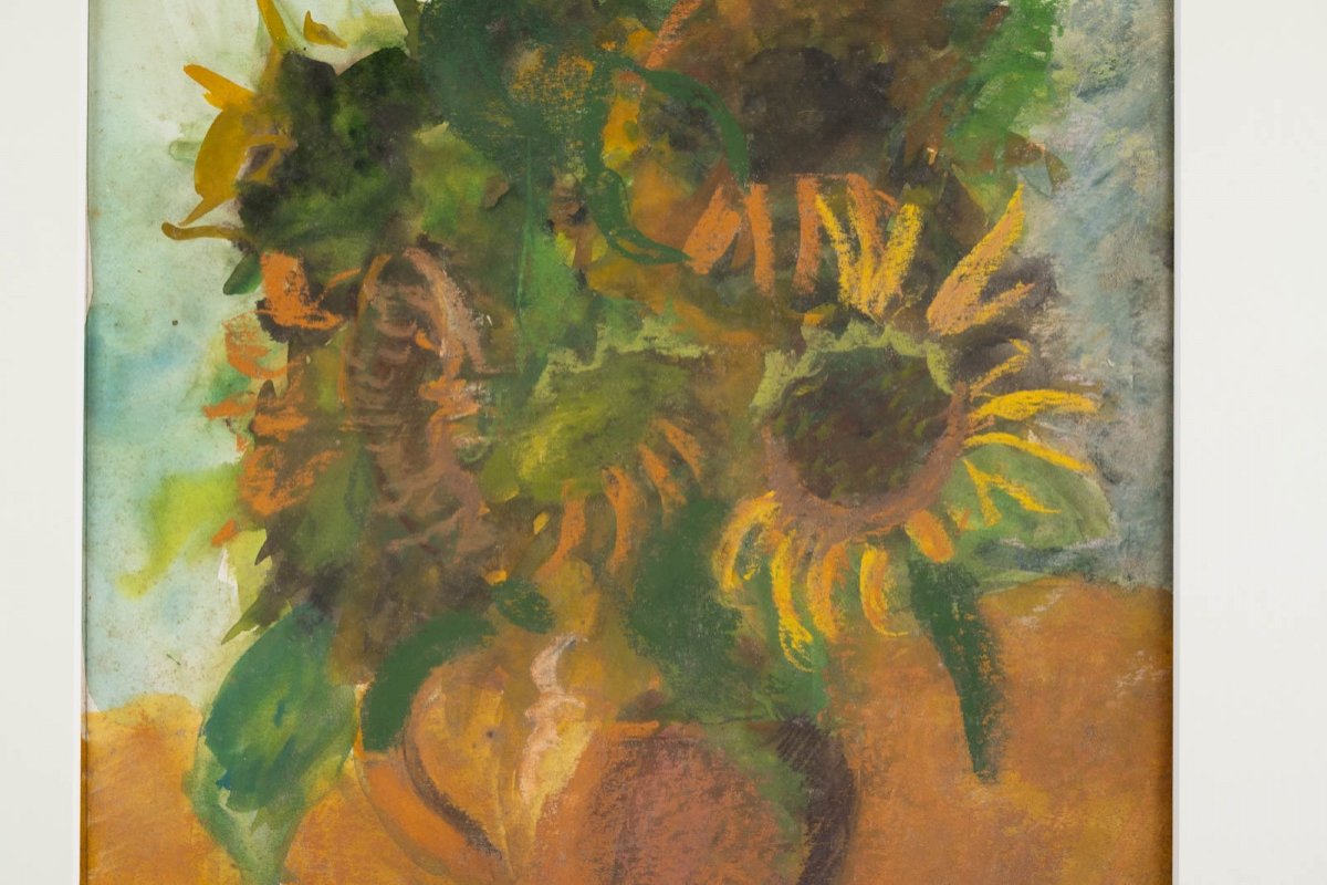 Arthur Van Hecke (1924-2003) - Les Tournesols-photo-2