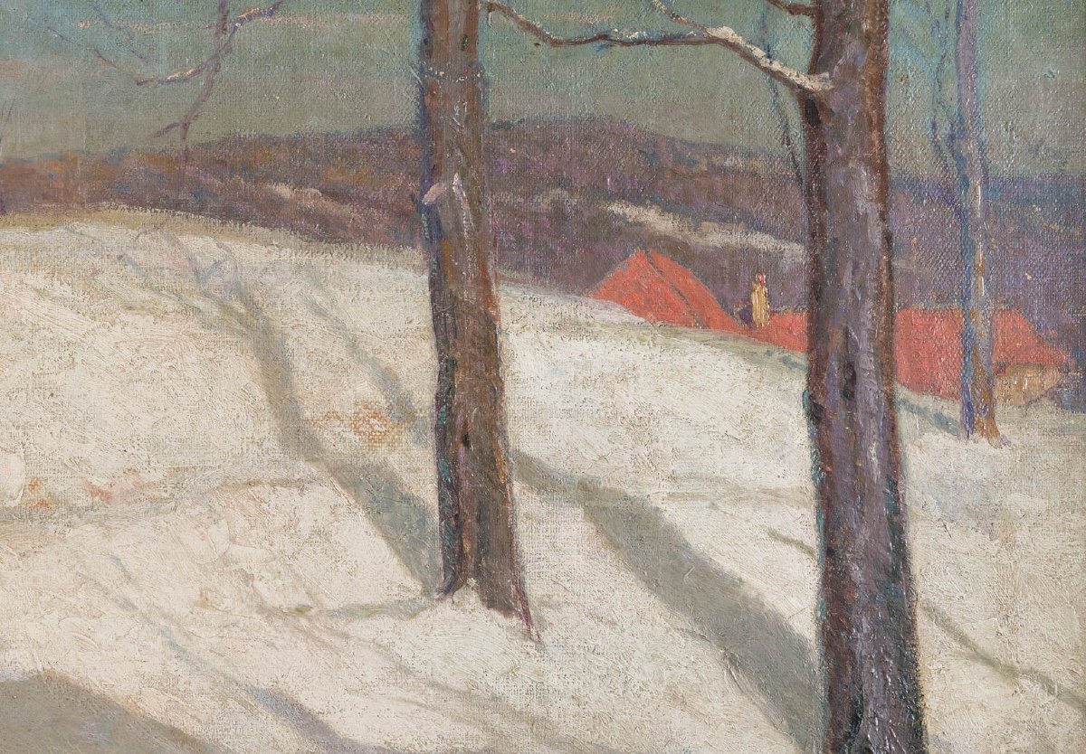 Jean Jacques Berne-bellecour (1874-1938): Snow Landscape-photo-4