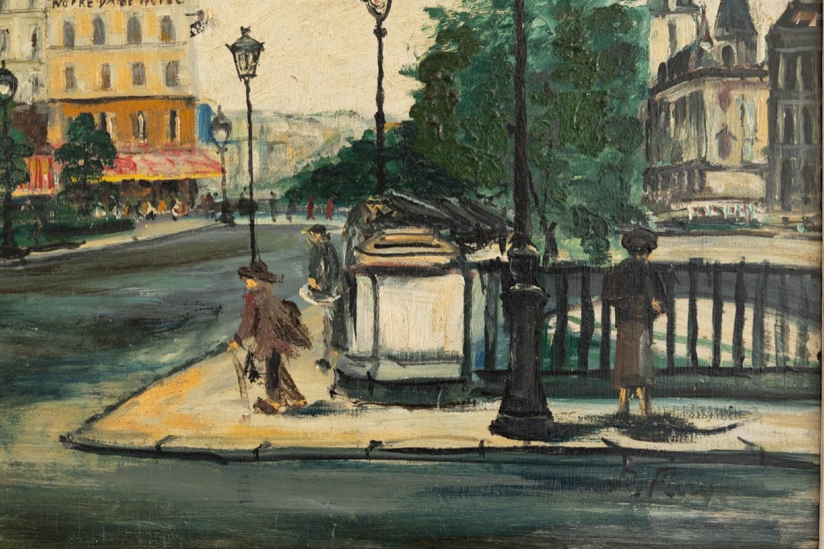 Pierre Farge (1878-1947) : Paris, Les Quais-photo-4