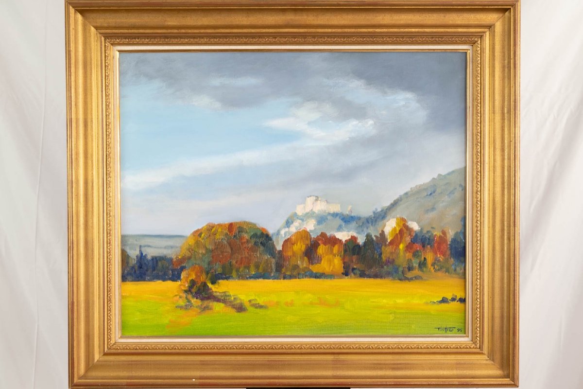 Robert Tuffier (1929-2005) Château Gaillard In Les Andelys, 1995-photo-1