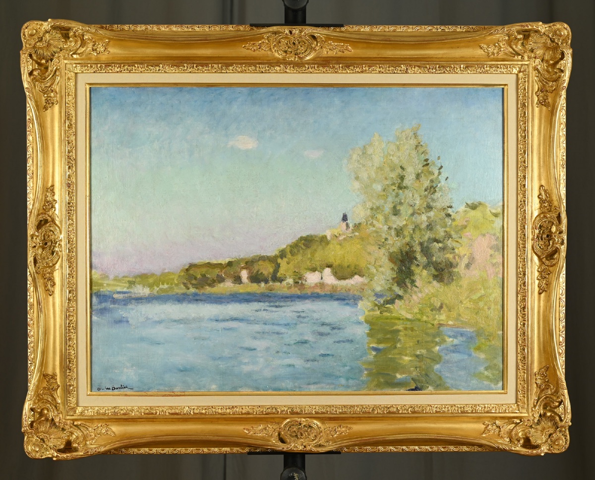 André Barbier (1883-1970) : La Seine à Vétheuil-photo-1