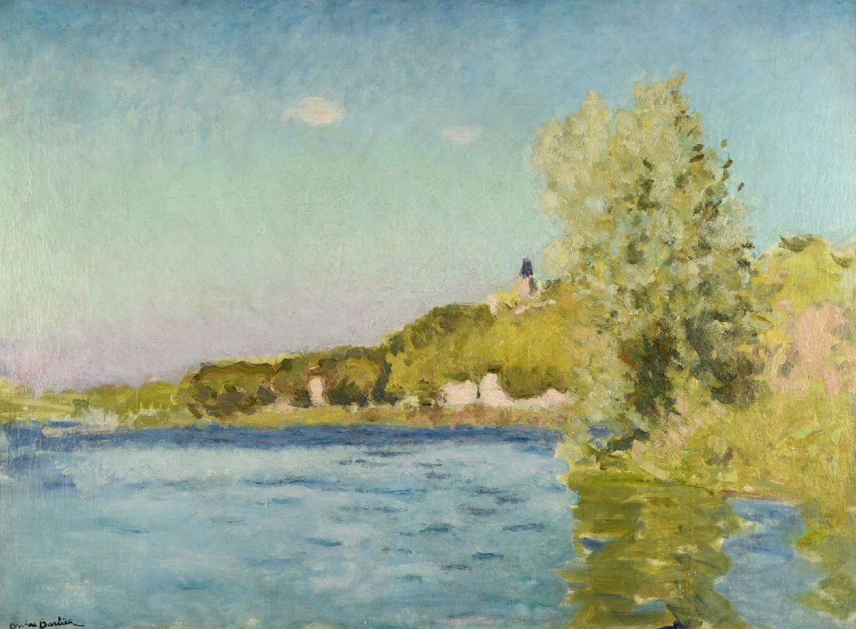 André Barbier (1883-1970) : La Seine à Vétheuil