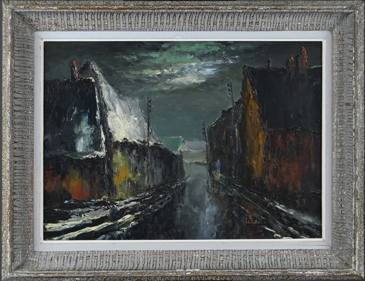 René Prin (1905-1985) The Village Street-photo-2