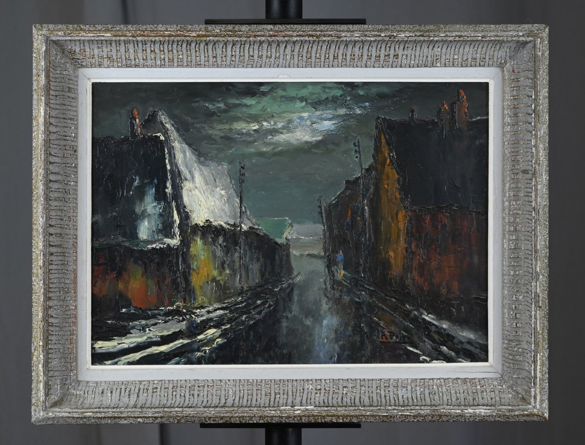René Prin (1905-1985) The Village Street-photo-4