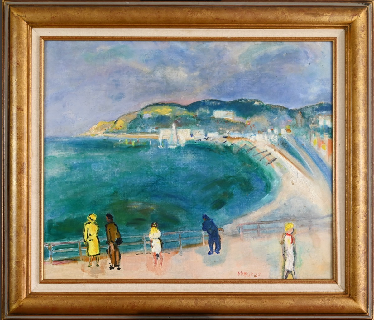  Michel Legros (1945 - 2015): The Beach Of Le Havre And Sainte-adresse-photo-2