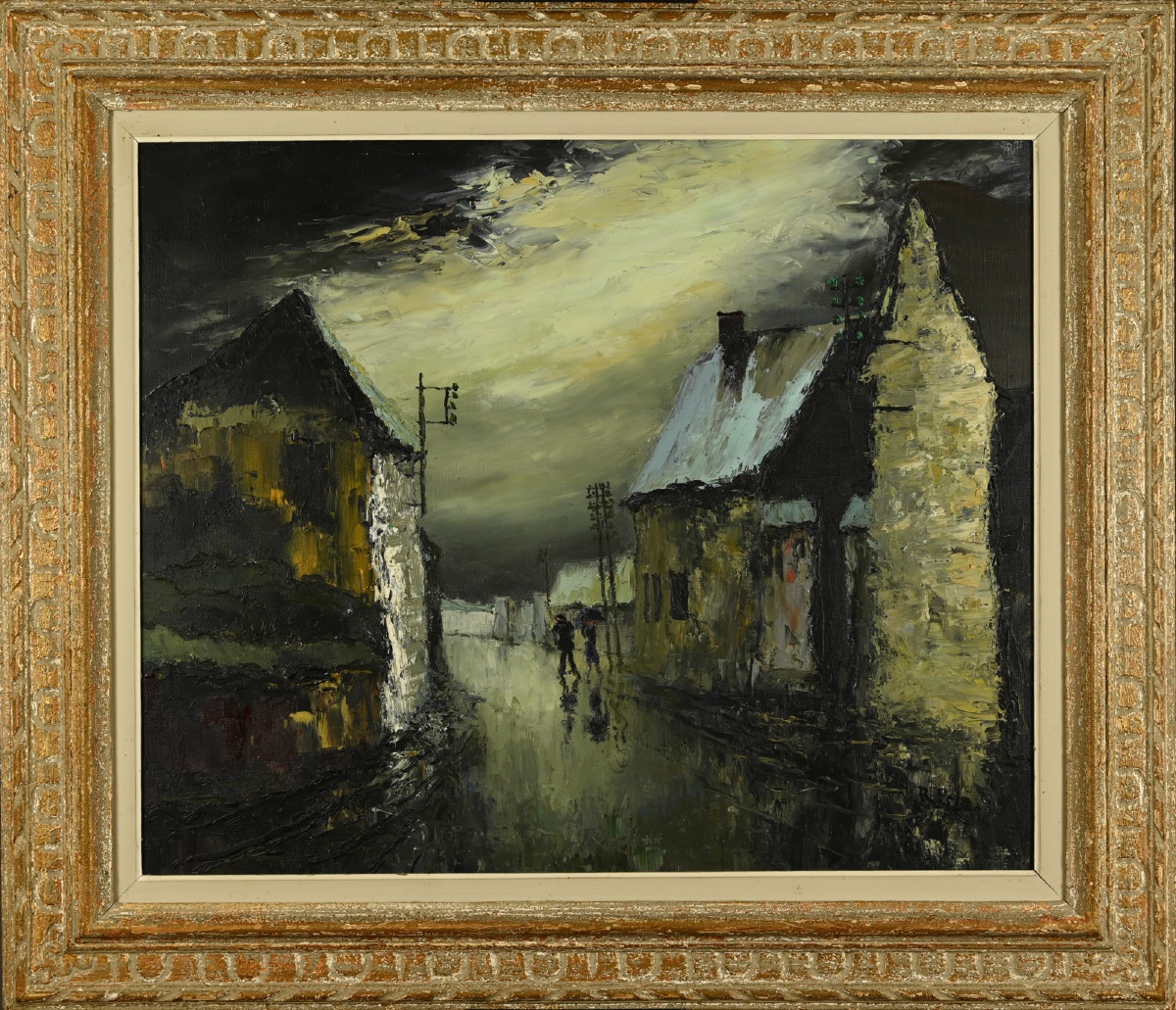  René PRIN (1905 - 1985) : Ciel d'orage-photo-2