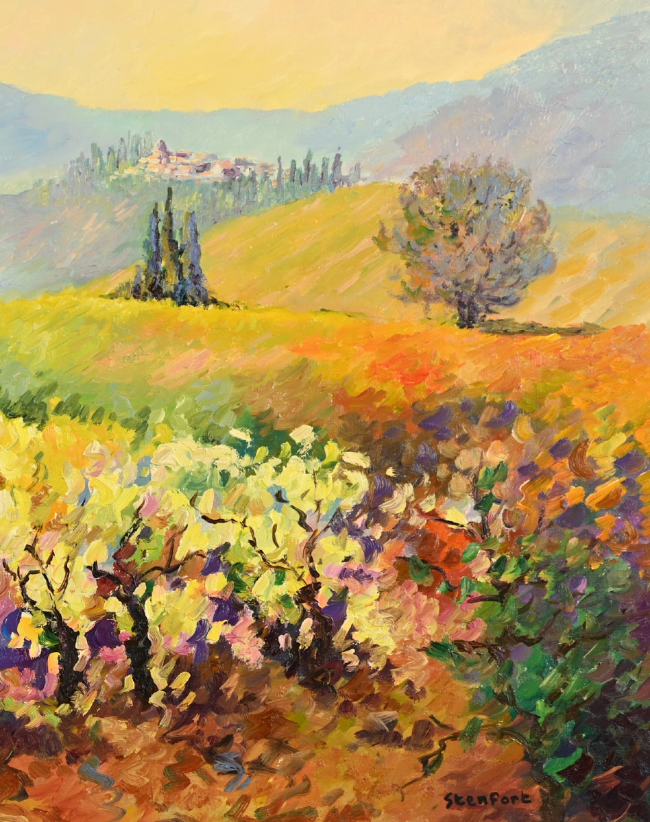  Christiane STENFORT (1940) : Vignoble minervois-photo-2