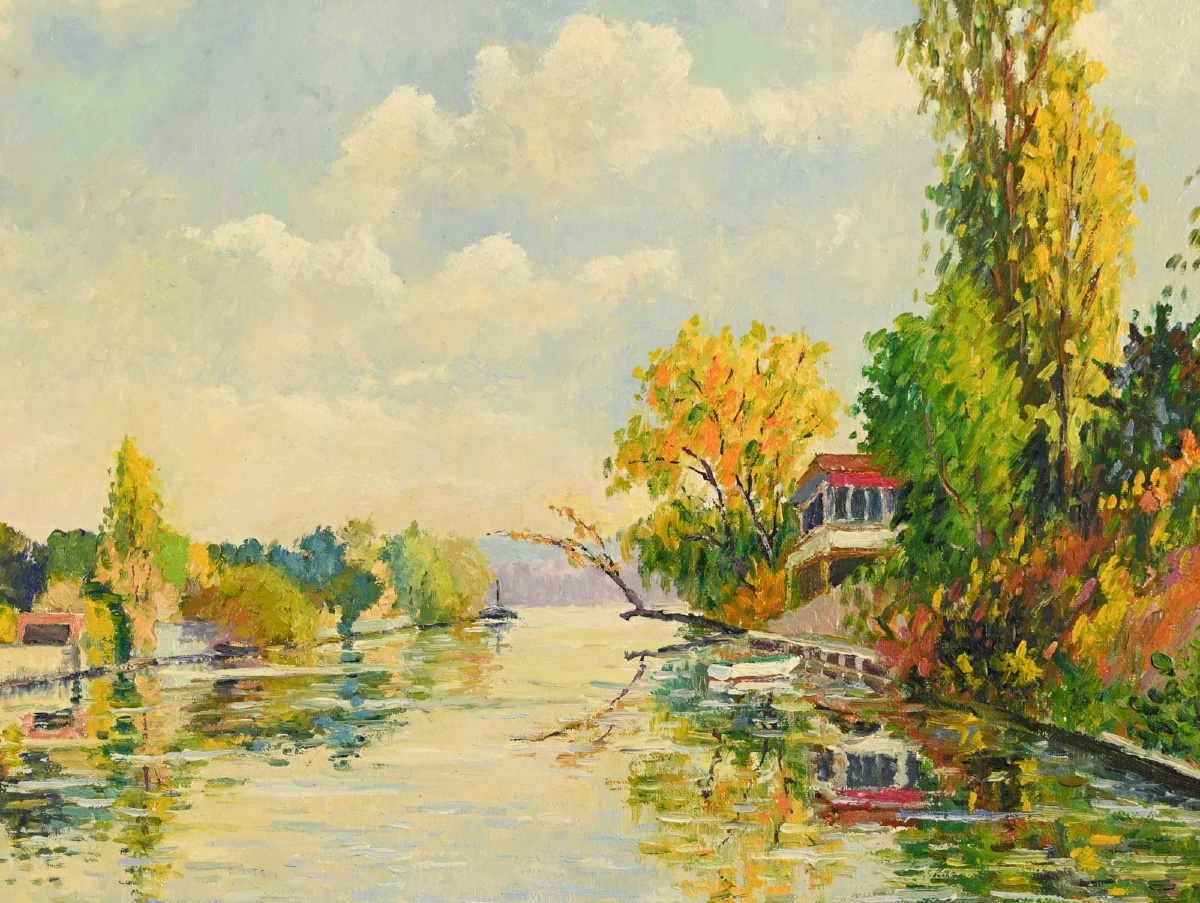  Jean-pierre Bordry (1934): Banks Of The Seine In Medan -photo-3