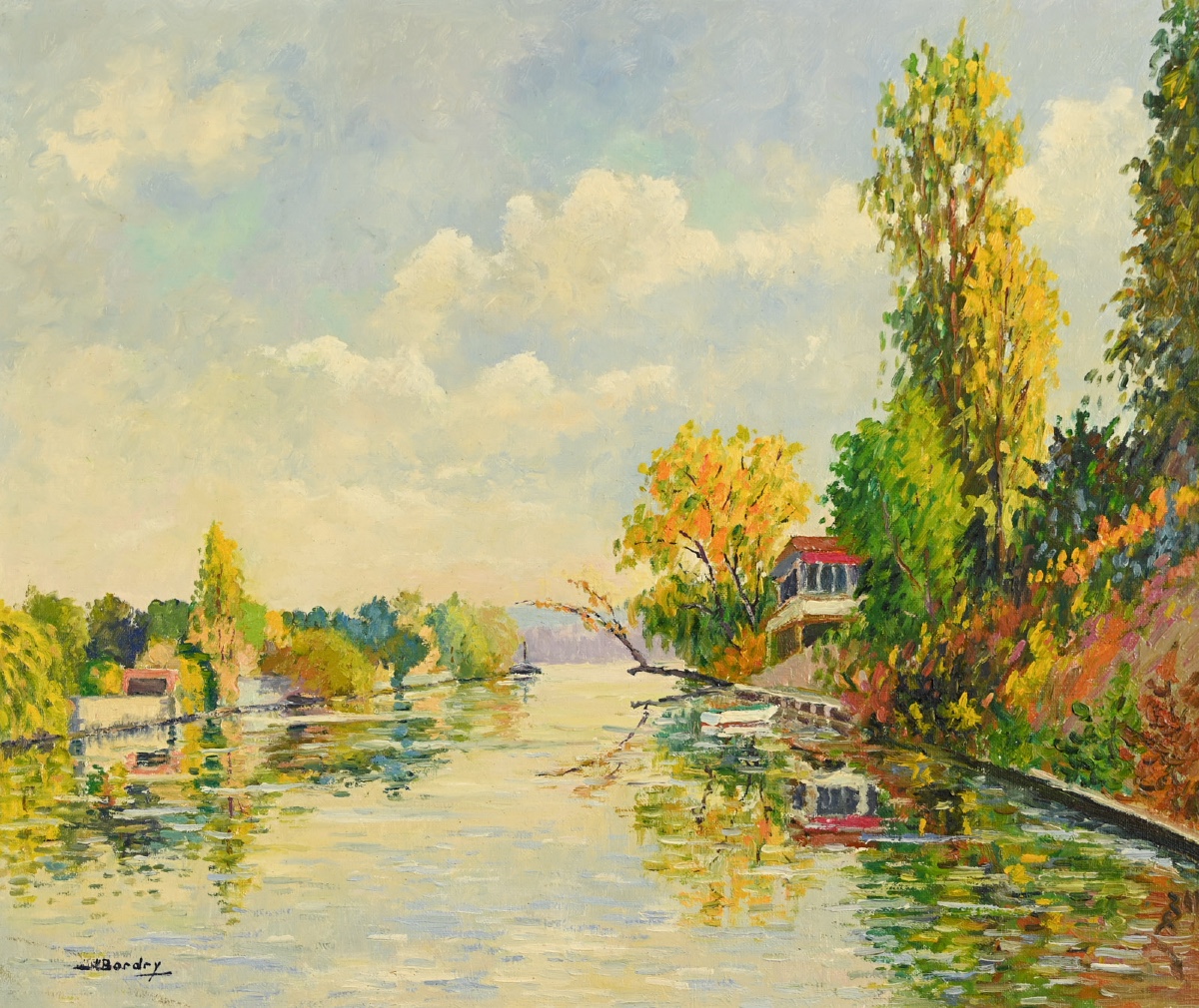  Jean-pierre Bordry (1934): Banks Of The Seine In Medan 