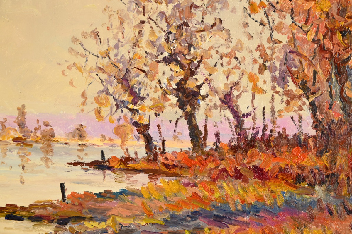Jean-pierre Bordry (1934) - Bank Of The Seine Towards Hernouville-photo-3