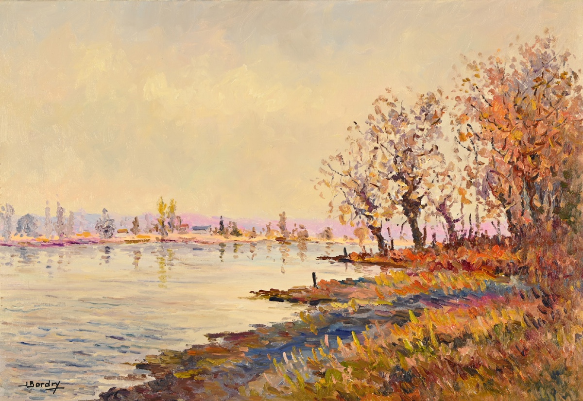 Jean-pierre Bordry (1934) - Bank Of The Seine Towards Hernouville