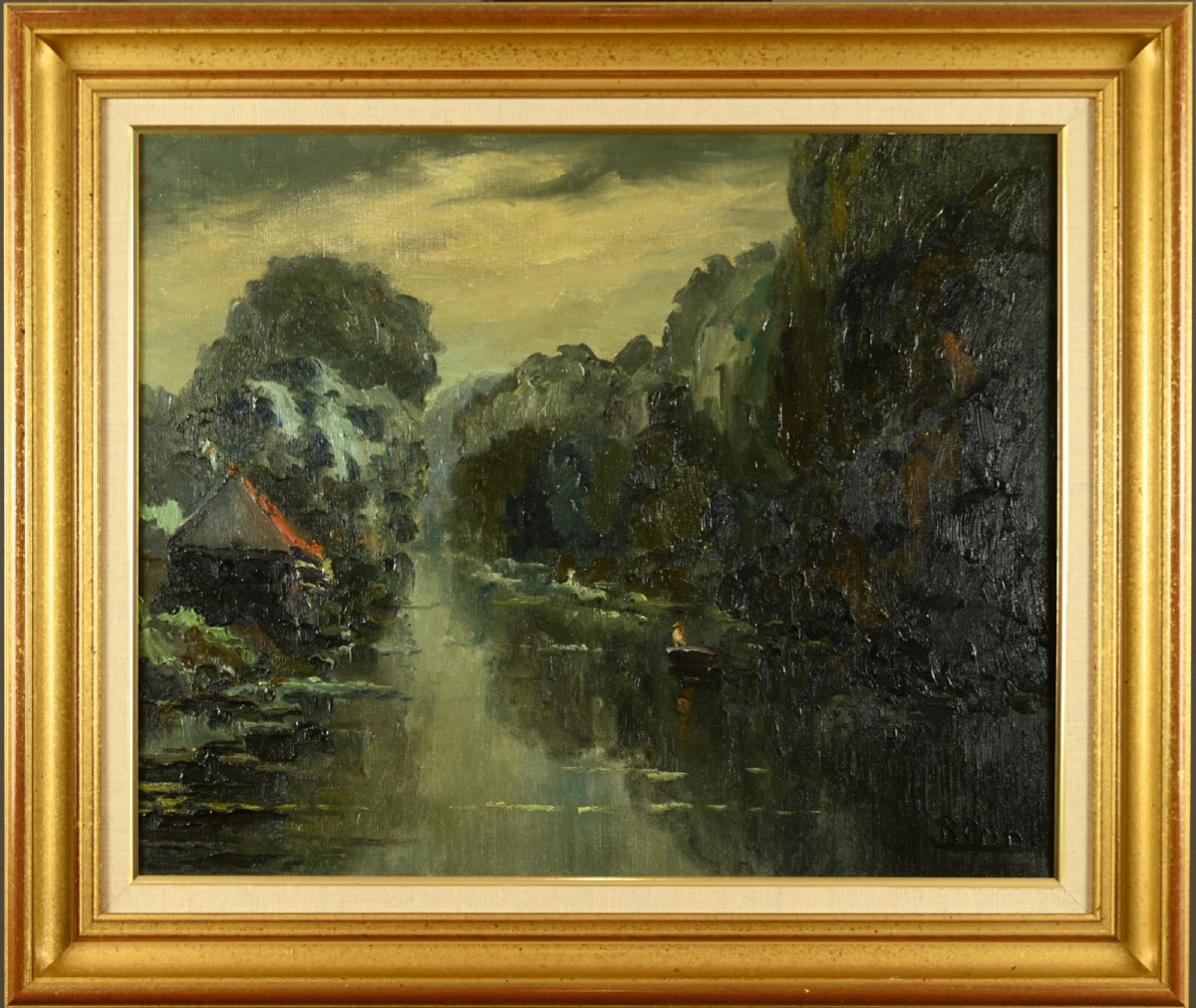  René Prin (1905 - 1985): The Boat On The Eure-photo-2