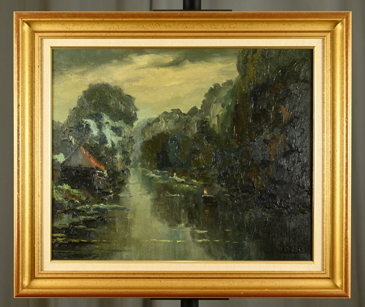  René Prin (1905 - 1985): The Boat On The Eure-photo-3