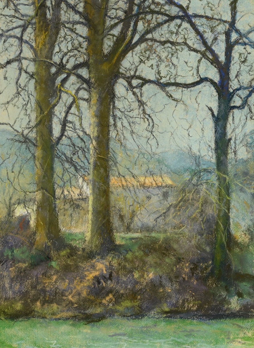  Raymond THIBESART (1874 - 1968) : Les trois platanes-photo-4