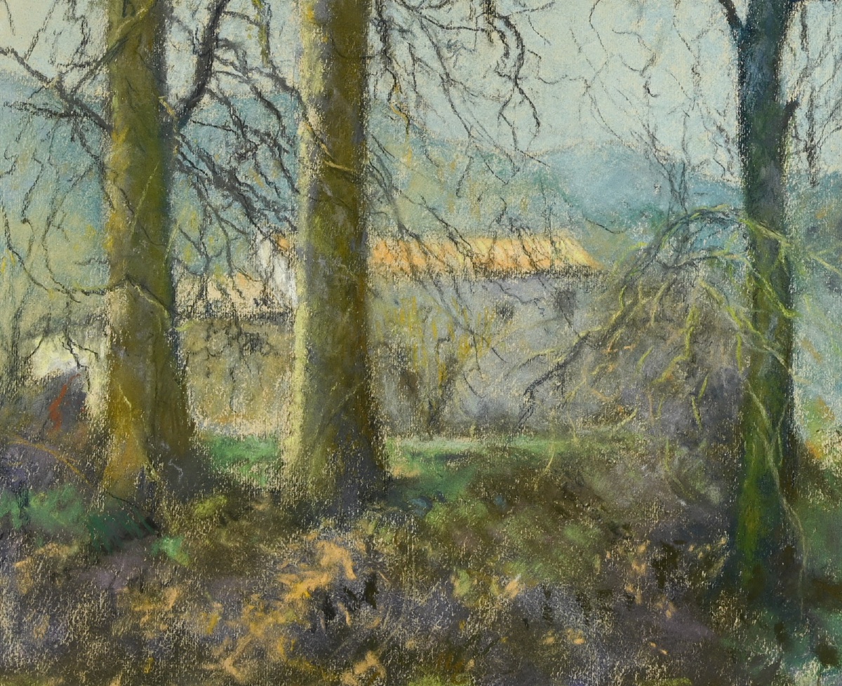 Raymond THIBESART (1874 - 1968) : Les trois platanes-photo-2