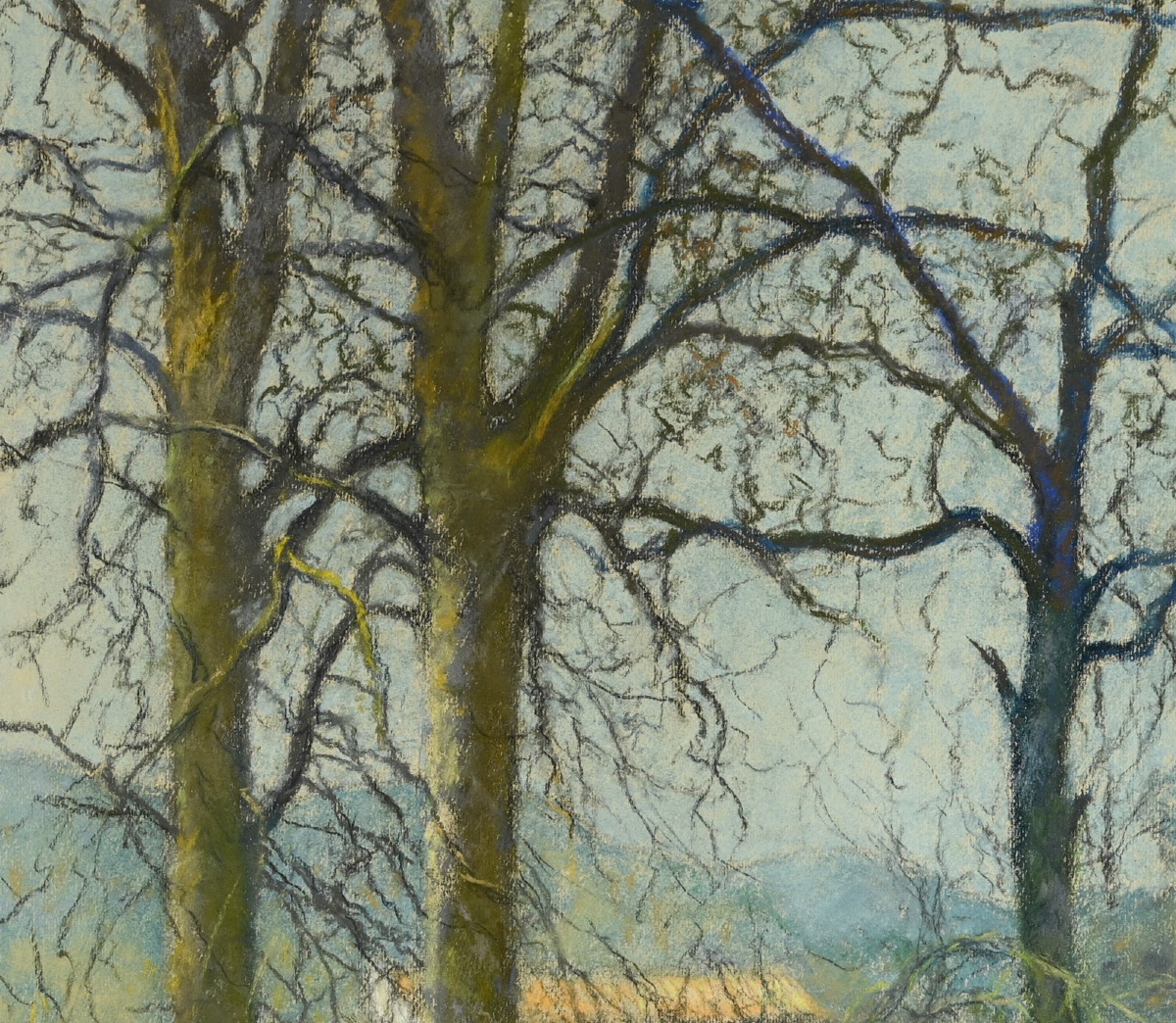  Raymond THIBESART (1874 - 1968) : Les trois platanes-photo-3