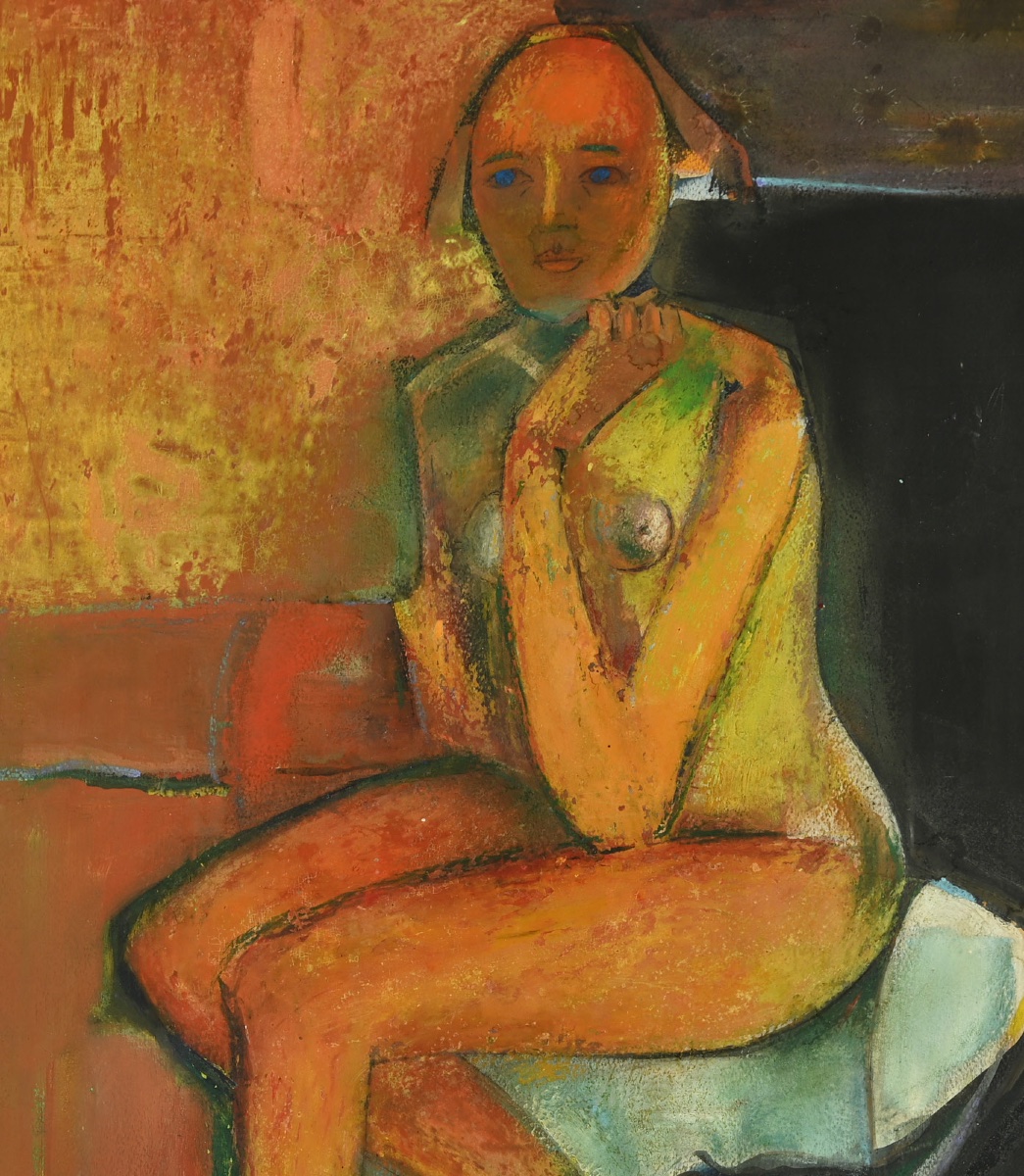  René COUTURIER (1933 - 2008) Femme assise-photo-4