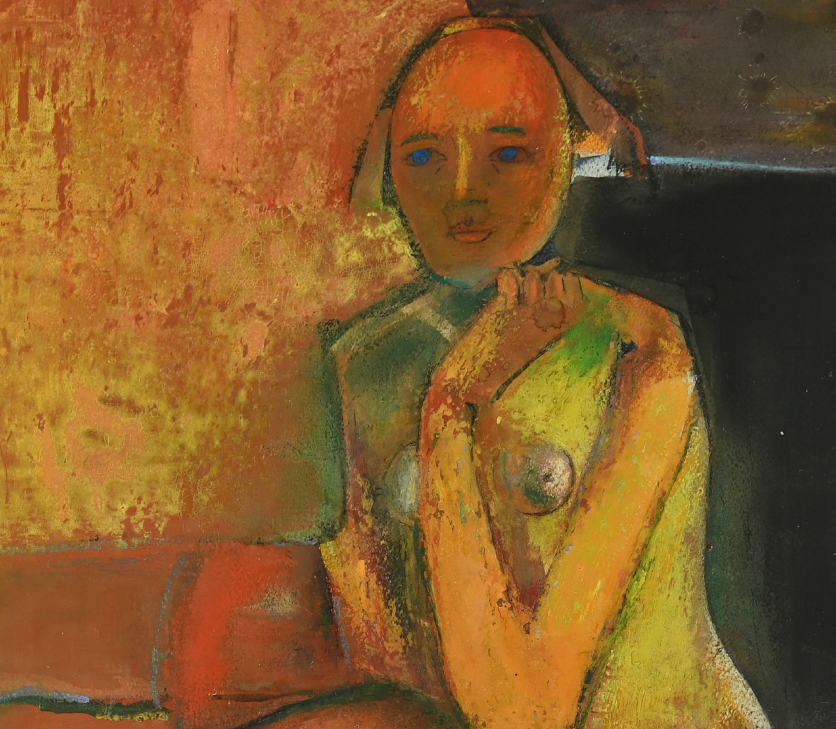  René COUTURIER (1933 - 2008) Femme assise-photo-2