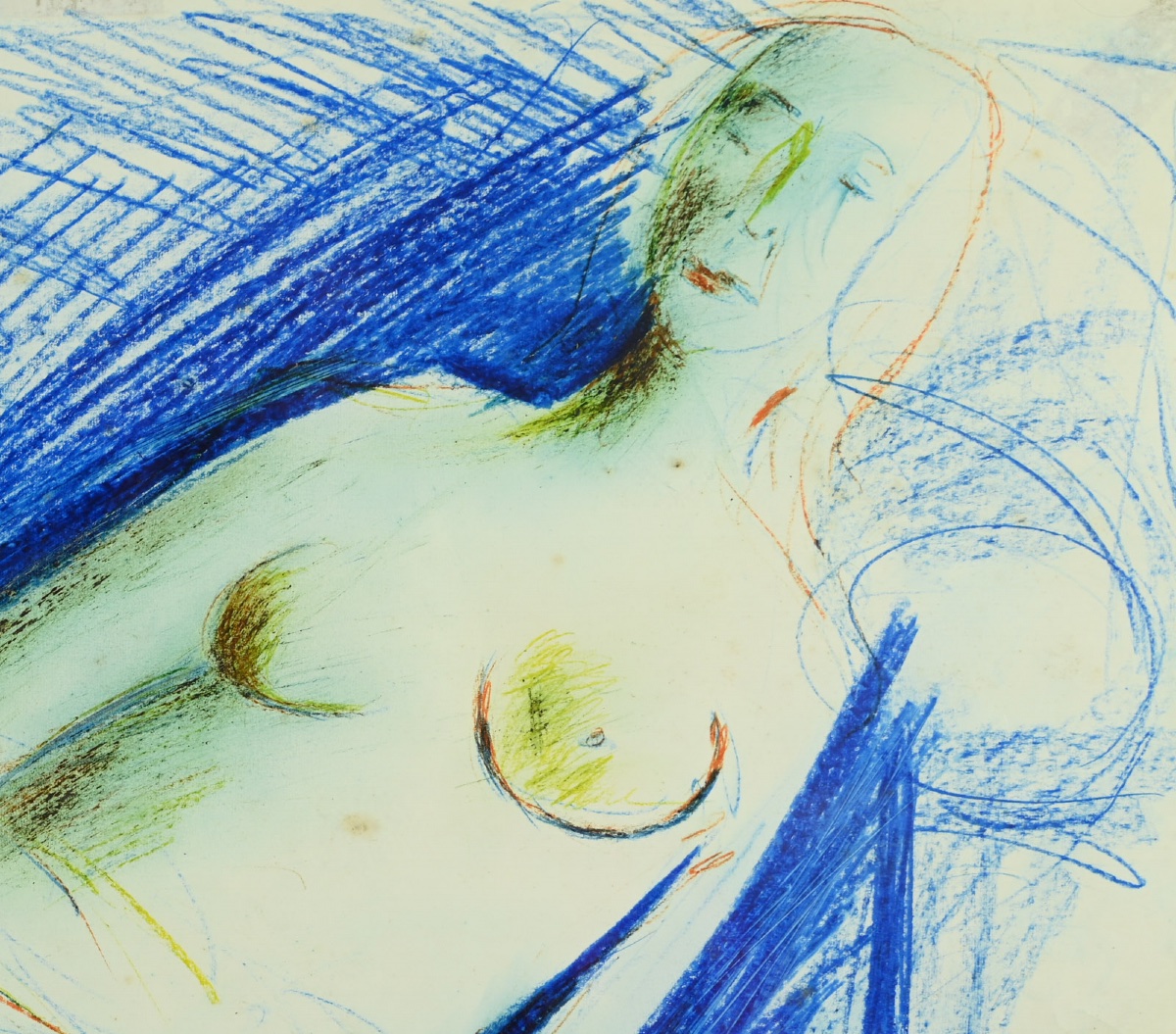  René COUTURIER (1933 - 2008) Nu bleu-photo-3
