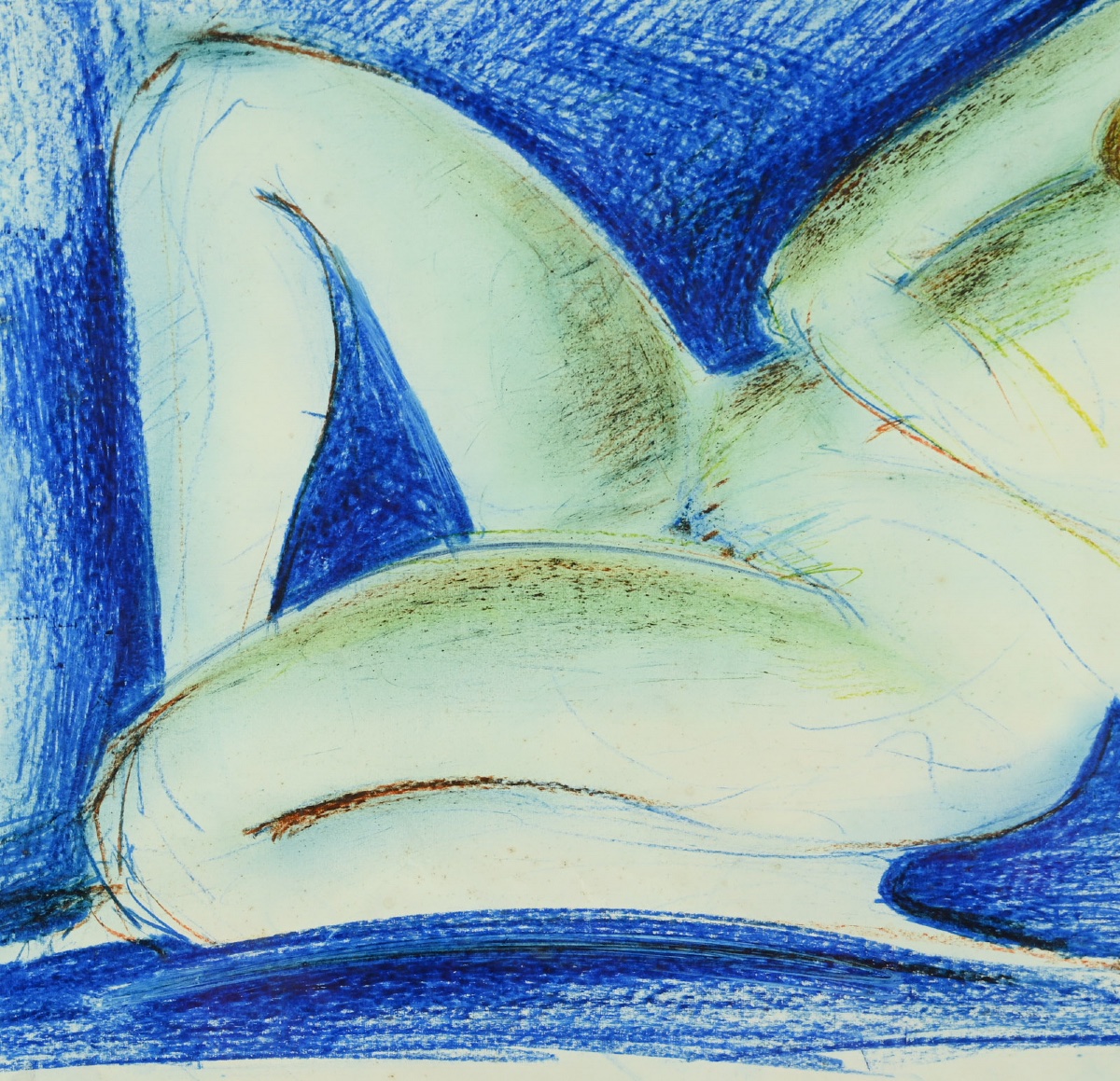  René COUTURIER (1933 - 2008) Nu bleu-photo-3