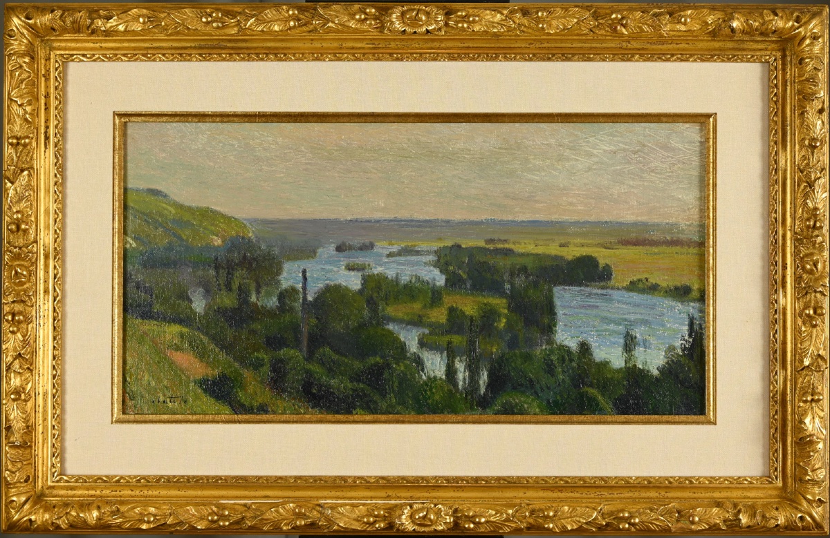  Joseph Delattre (1858 - 1912): The Seine Seen From The Bonsecours Coast-photo-2