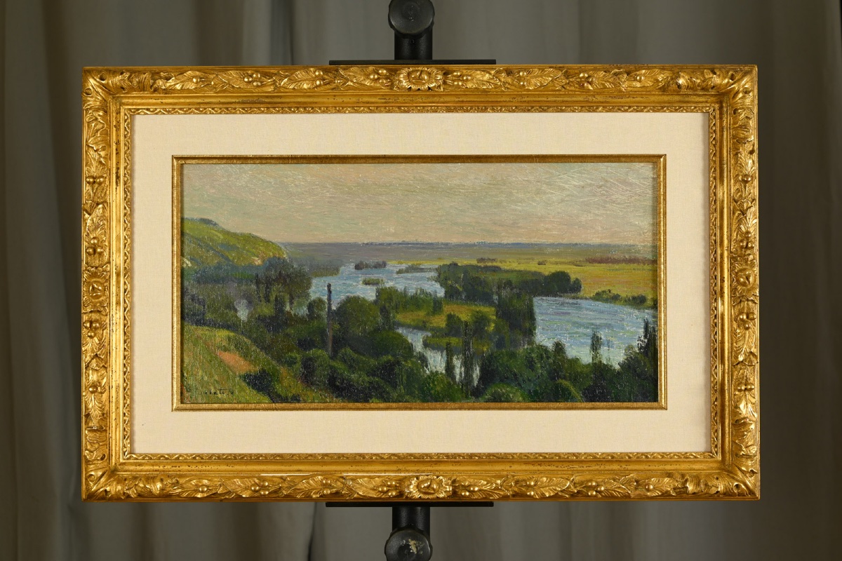 Joseph Delattre (1858 - 1912): The Seine Seen From The Bonsecours Coast-photo-3