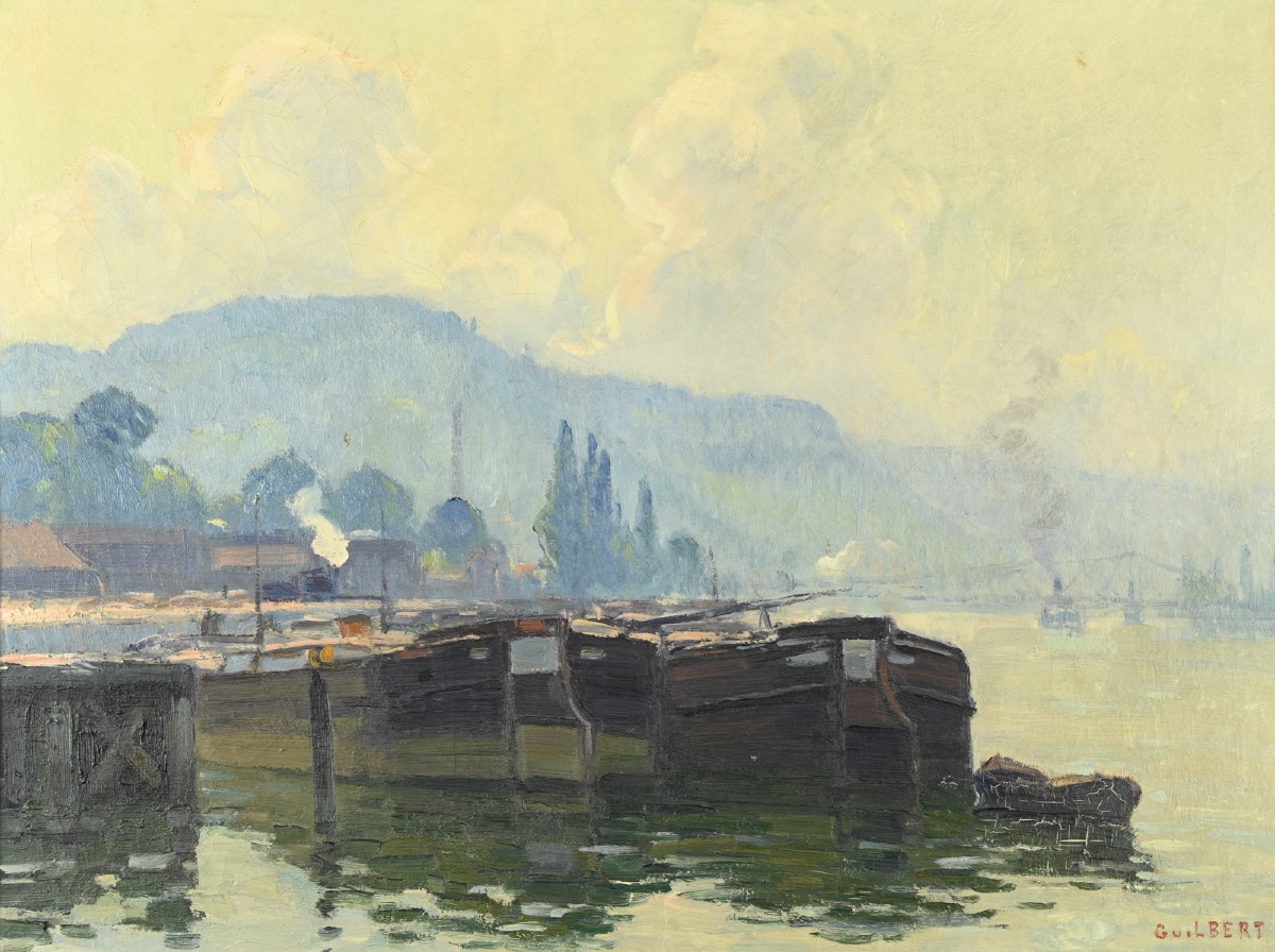  Narcisse GUILBERT (1878 - 1942) Pré au Loup, Brume ensoleillée-photo-4