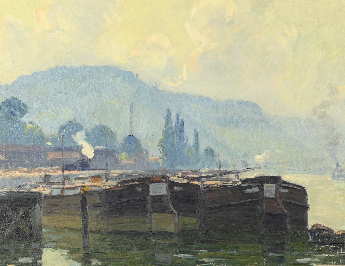  Narcisse GUILBERT (1878 - 1942) Pré au Loup, Brume ensoleillée-photo-2