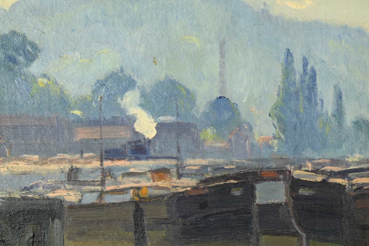  Narcisse GUILBERT (1878 - 1942) Pré au Loup, Brume ensoleillée-photo-3
