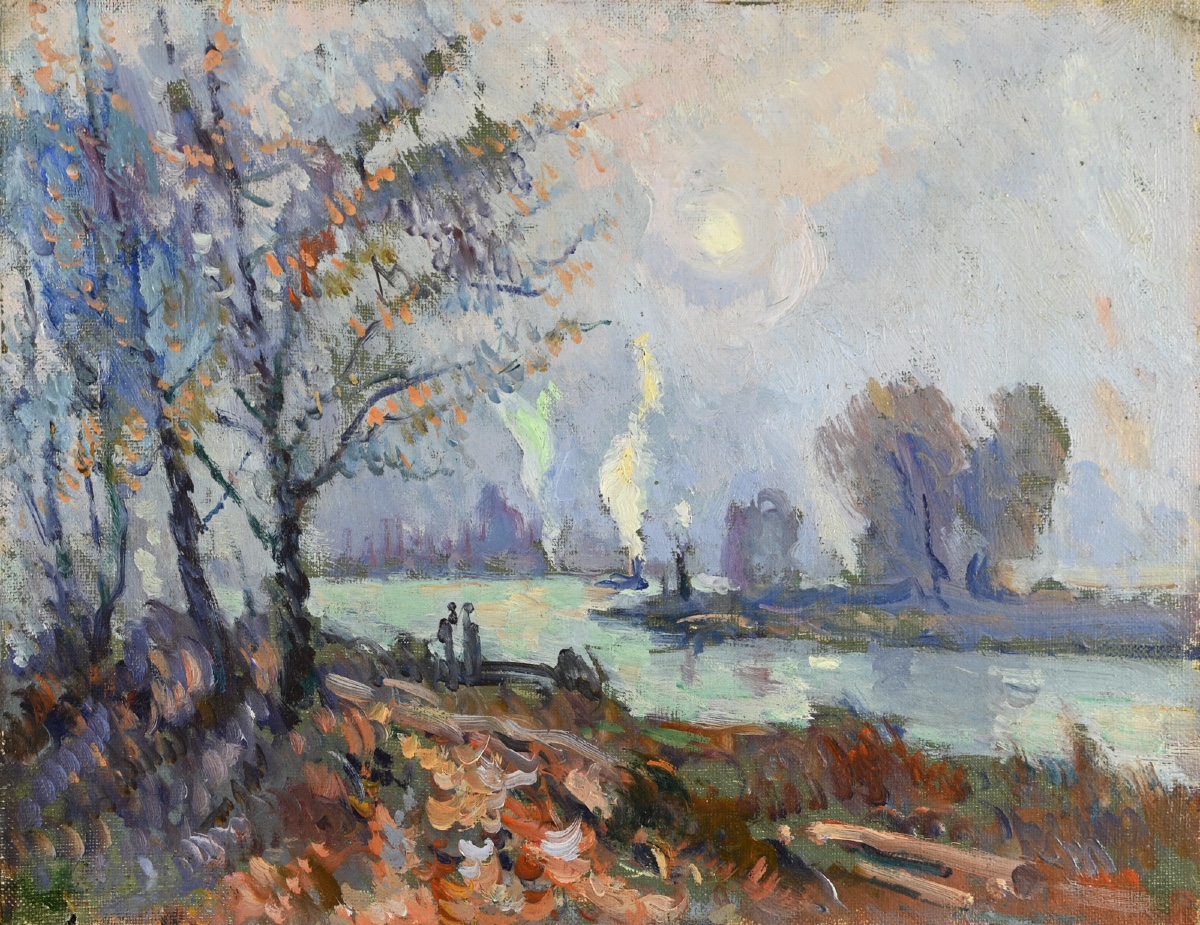  Robert-Antoine PINCHON (1864 - 1944) : Bord de Seine automnal