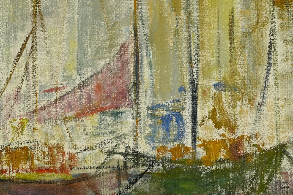  Lyne Seybel (1919 - 2009) Storm In Honfleur-photo-5