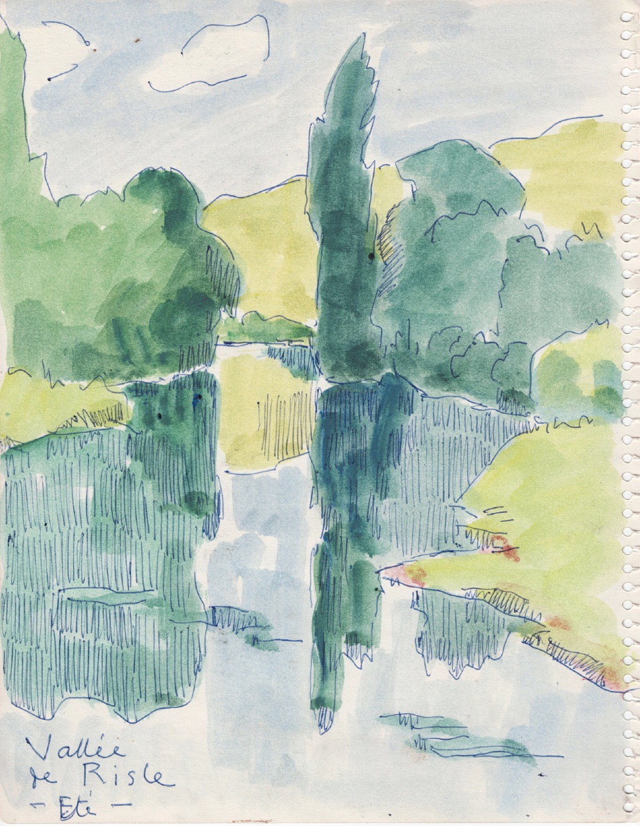  René Sautin (1881 - 1968) Norman Cottage - Risle Valley, Summer-photo-2