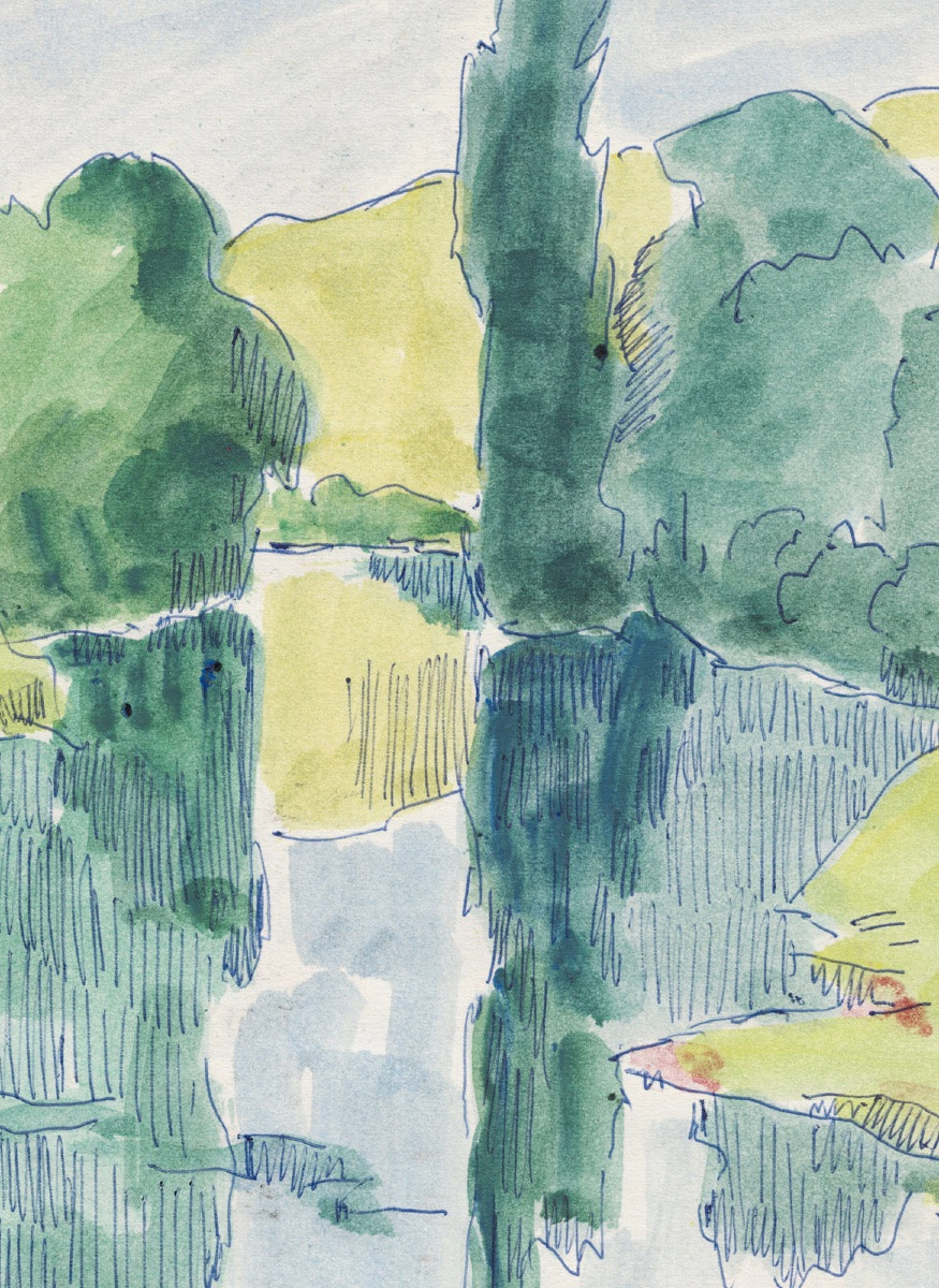  René Sautin (1881 - 1968) Norman Cottage - Risle Valley, Summer-photo-2