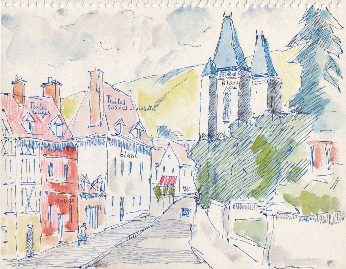  René SAUTIN (1881 - 1968) La collégiale des Andelys - Marché aux fleurs, Paris -photo-4